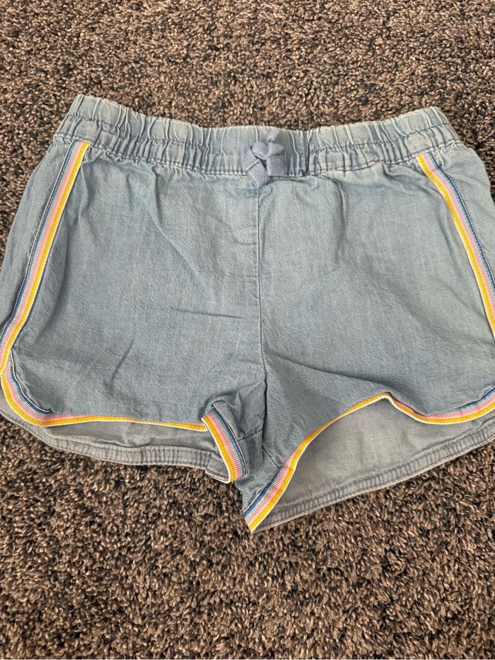 Buffalo David Bitton Light Blue Girls Shorts with Rainbow Trim